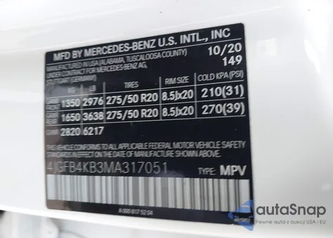 2022 Mercedes-Benz Gle 350 4Matic z USA, uszkodzony, nr VIN 4JGFB4KB1NA317051